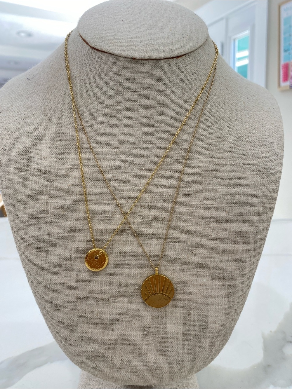 Set of two Natalie Borton Necklaces Gold Filled